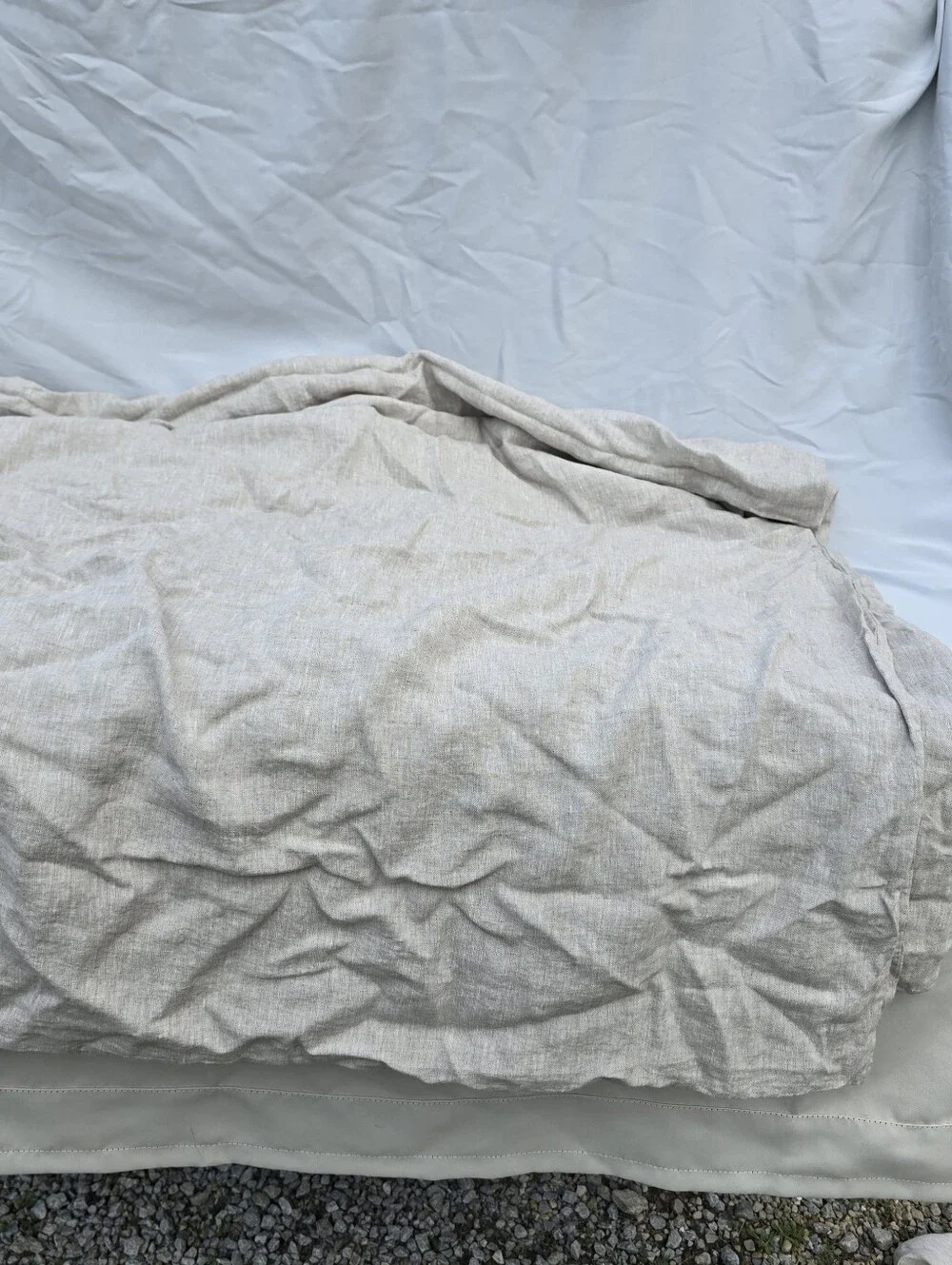 NWOT Quince European 100% Linen Duvet Cover Only Twin Natural Chambray